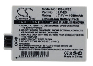 Blu-basic digitale camera accu 7.4v 1080mah li-ion voor canon