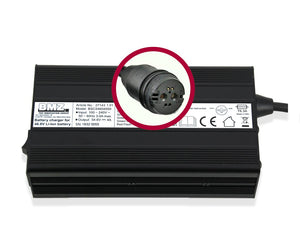Bmz acculader li-ion 54,6v 4a plug rosenberger