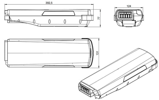 Bosch fietsaccu classic 612wh bagage e-bike vision