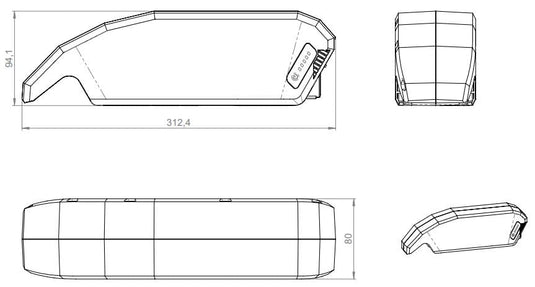 Bosch powerpack 540wh frame e-bike vision