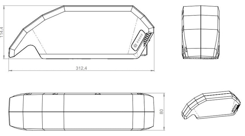 Bosch powerpack 720wh frame e-bike vision