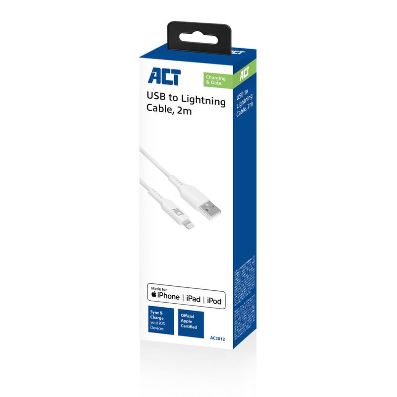 Load image into Gallery viewer, Act usb a naar lightning laad- en datakabel 2m mfi certified
