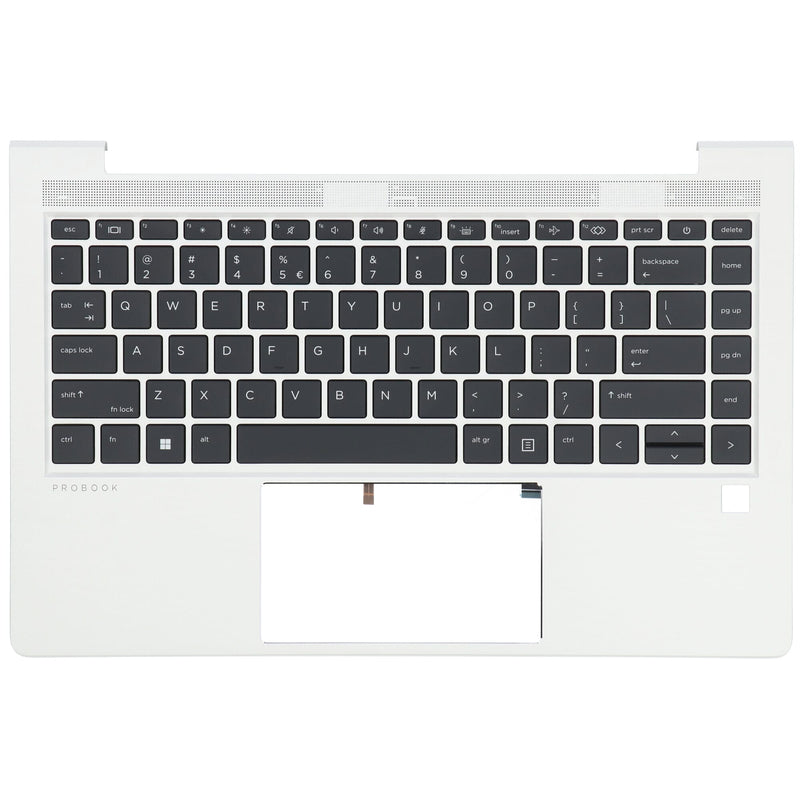 Load image into Gallery viewer, Hp laptop toetsenbord qwerty us + top cover, backlit -zilver
