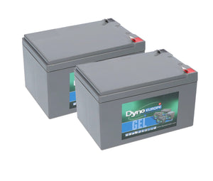 Dyno gel accu 12v 12ah vervangingsset (excl. kabels)