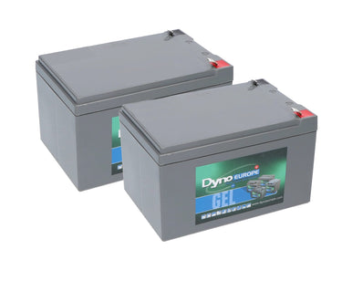 Dyno gel accu 12v 12ah vervangingsset (excl. kabels)