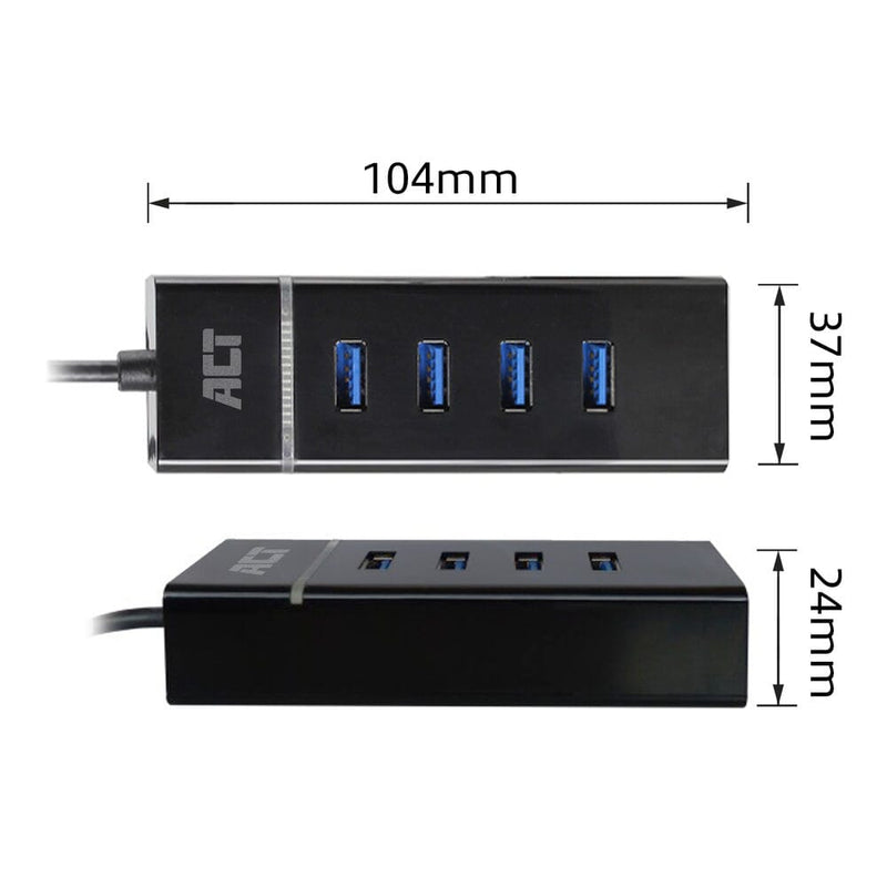 Load image into Gallery viewer, ACT Connectivity USB-C Hub 3.2 met 4 USB-A poorten
