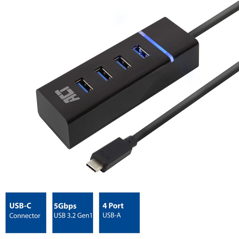 Load image into Gallery viewer, ACT Connectivity USB-C Hub 3.2 met 4 USB-A poorten
