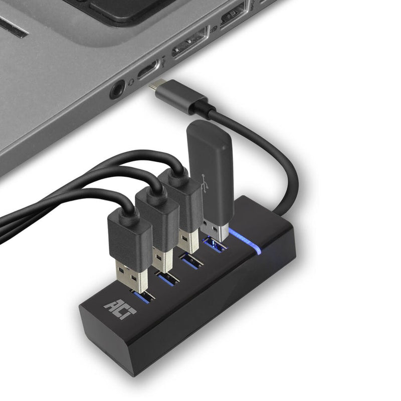 Load image into Gallery viewer, ACT Connectivity USB-C Hub 3.2 met 4 USB-A poorten
