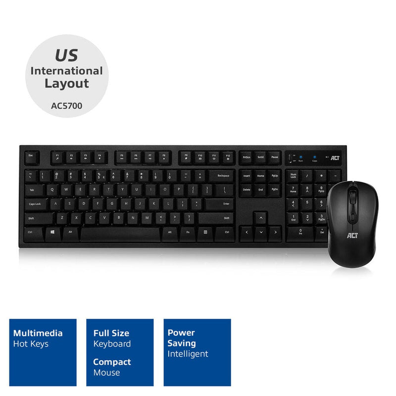 Load image into Gallery viewer, Act draadloos toetsenbord en muis usb nano ontvanger qwerty
