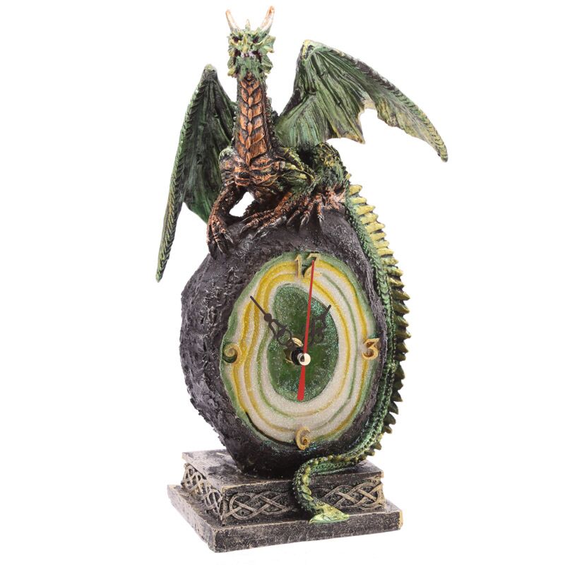 Load image into Gallery viewer, Geode draak mantel klok
