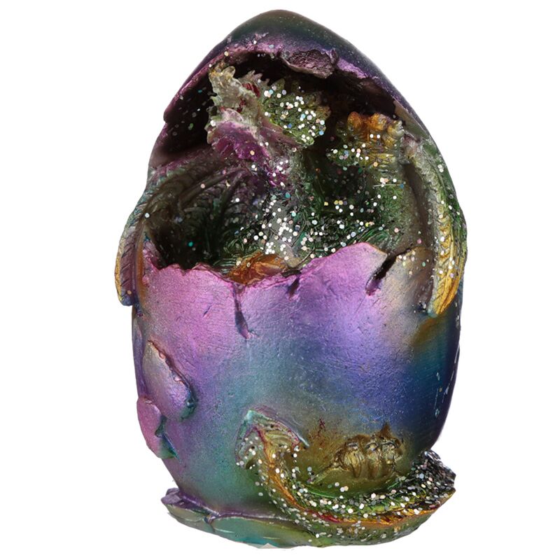 Load image into Gallery viewer, Regenboog draak metallic uitkomend ei
