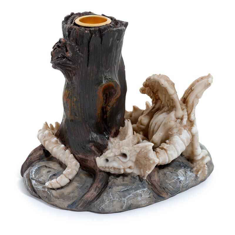Load image into Gallery viewer, Shadows of darkness slapende botten drakenskelet kaarsenhouder
