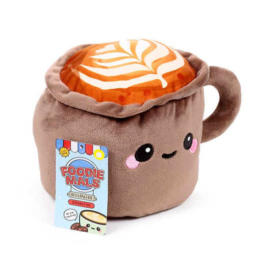 Foodiemals cappuccino pluche deurstopper