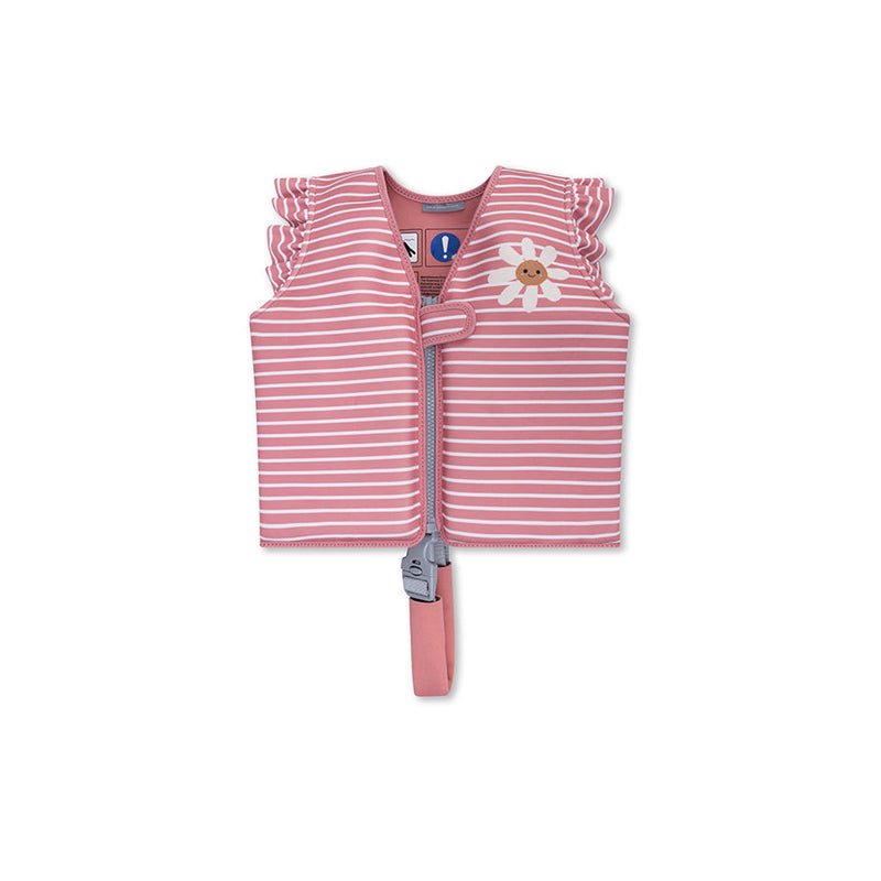 Load image into Gallery viewer, Daisy flower | rood wit gestreept zwemvest 3-6 jaar
