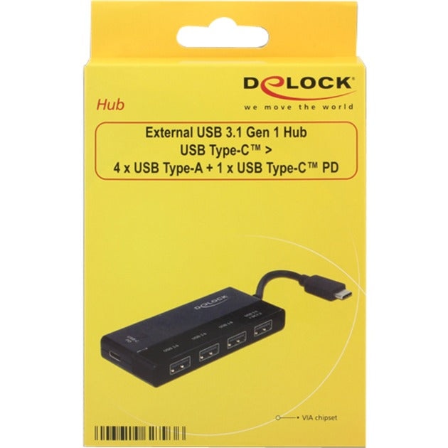 Load image into Gallery viewer, DeLOCK Externe USB 3.1 Gen 1 USB-C > 4x USB-A + 1x USB-C
