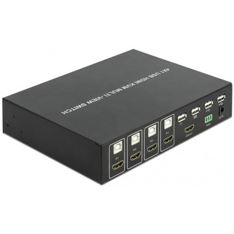 DeLOCK DeLOCK KVM 4-in-1 Multiview Switch 4x HDMI met USB