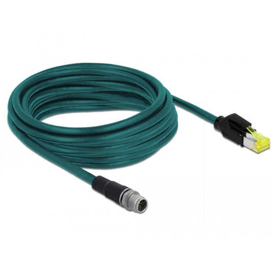 DeLOCK Netwerk kabel M12 8 pin X-coded > RJ45 Hirose plug
