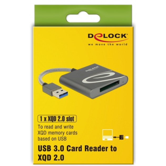 Load image into Gallery viewer, DeLOCK USB 3.0 kaartlezer voor XQD 2.0 geheugenkaarten
