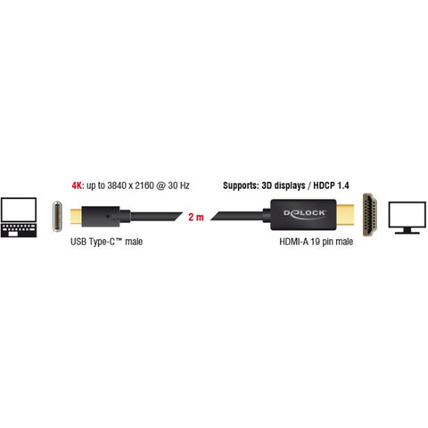 DeLOCK DeLOCK USB-C (male) > HDMI (male) (DP Alt Mode)