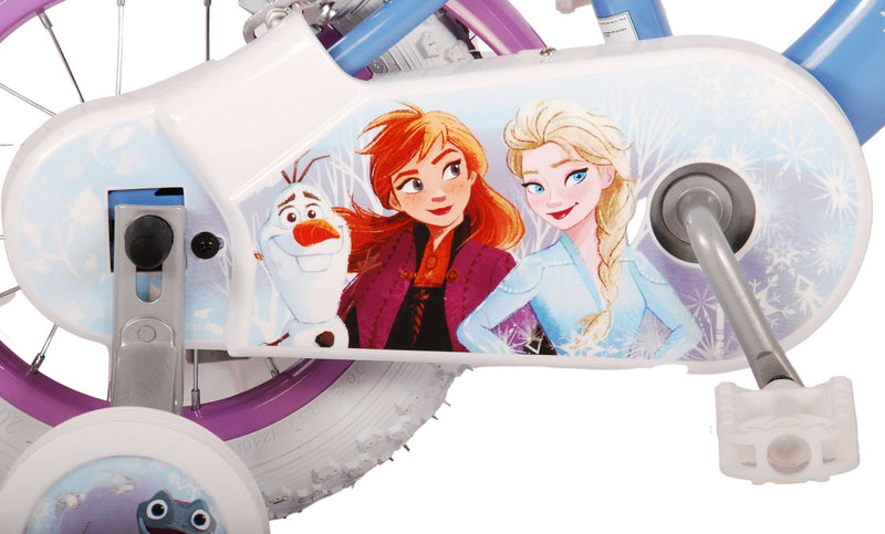 Load image into Gallery viewer, Disney Frozen 2 Kinderfiets - Meisjes - 12 inch - Blauw Paars - Twee handremmen
