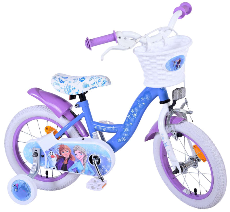 Load image into Gallery viewer, Disney Frozen 2 Kinderfiets - Meisjes - 14 inch - Blauw Paars
