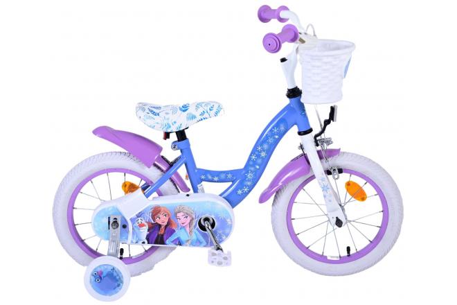 Load image into Gallery viewer, Disney Frozen 2 Kinderfiets - Meisjes - 14 inch - Blauw Paars
