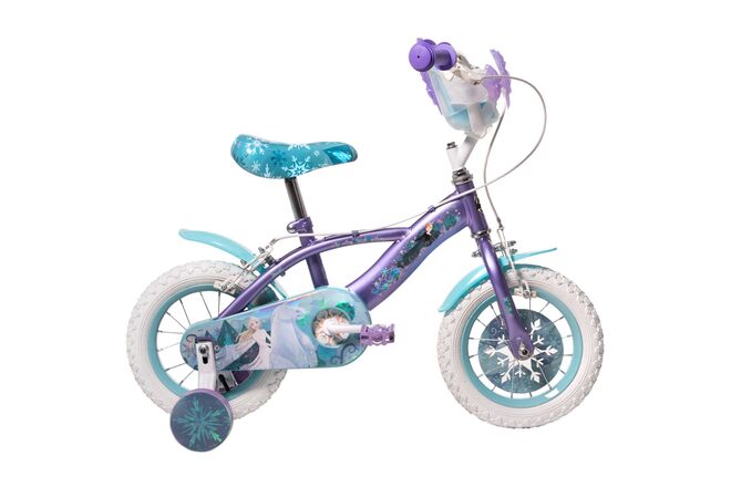 Load image into Gallery viewer, Disney die eiskönigin disney frozen 2 kinderfiets - meisjes - 12 inch - blauw paars - twee handremmen
