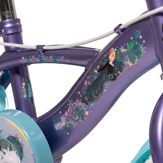Disney die eiskönigin disney frozen 2 kinderfiets - meisjes - 12 inch - blauw paars - twee handremmen