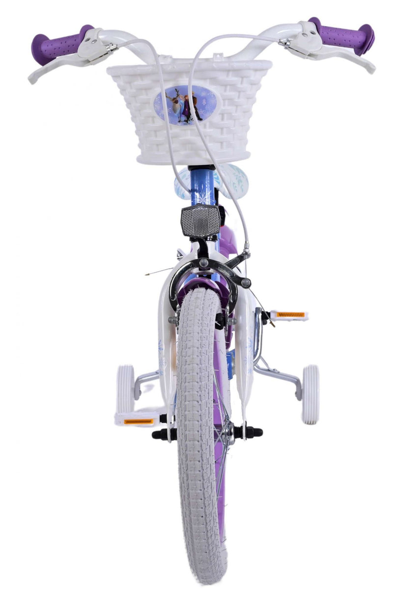 Load image into Gallery viewer, Disney Frozen 2 Kinderfiets Meisjes 16 inch Blauw Paars Twee handremmen
