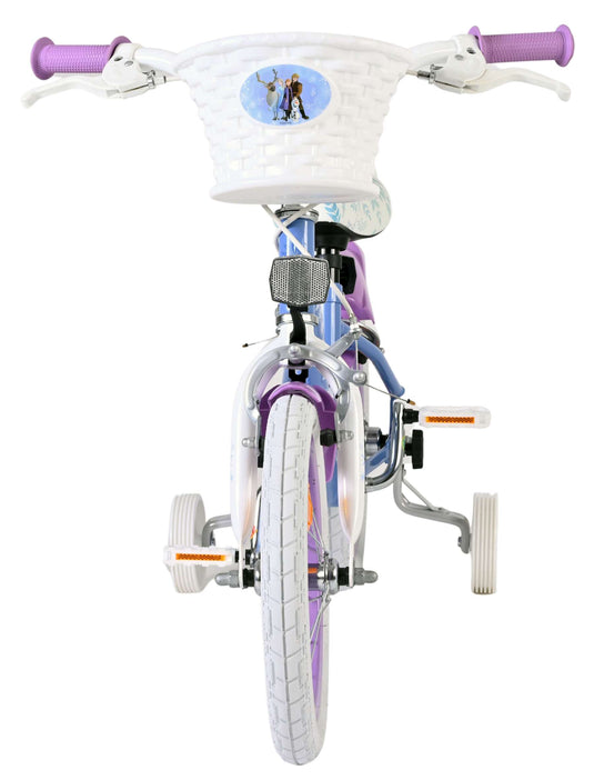 Volare disney frozen 2 kinderfiets - meisjes - 14 inch - blauw paars - twee handremmen