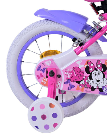 Disney Minnie Kinderfiets - Meisjes - 14 inch - Roze - Twee handremmen