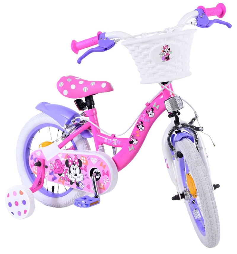 Load image into Gallery viewer, Disney Minnie Kinderfiets Meisjes 14 inch Roze Twee handremmen
