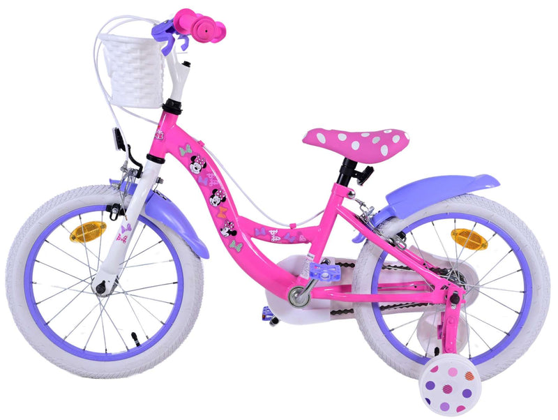 Load image into Gallery viewer, Disney Minnie Kinderfiets Meisjes 16 inch Roze Twee handremmen
