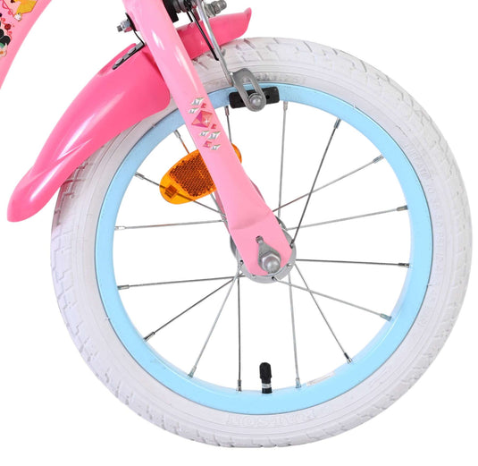 Disney prinzessin disney princess kinderfiets - meisjes - 14 inch - roze - twee handremmen