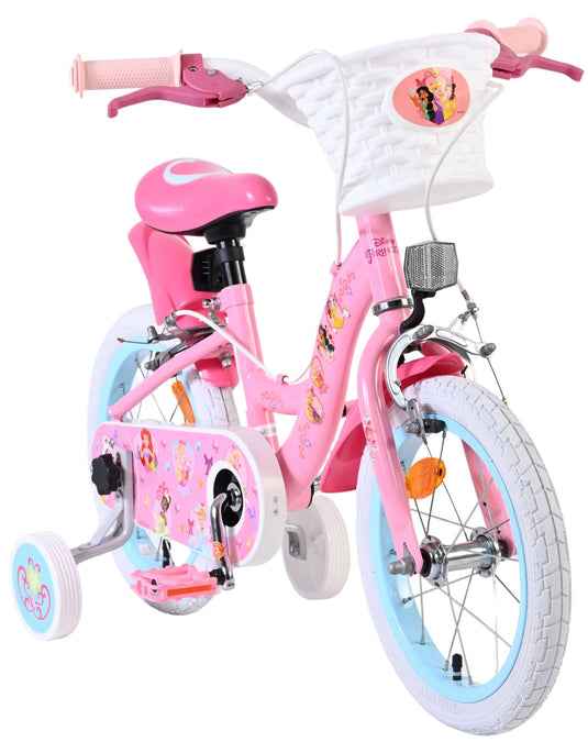 Disney prinzessin disney princess kinderfiets - meisjes - 14 inch - roze - twee handremmen