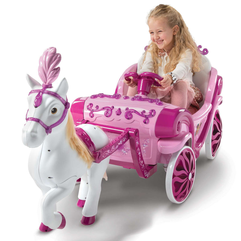 Load image into Gallery viewer, Disney prinzessin disney princess paard met koets - elektrische ride-on
