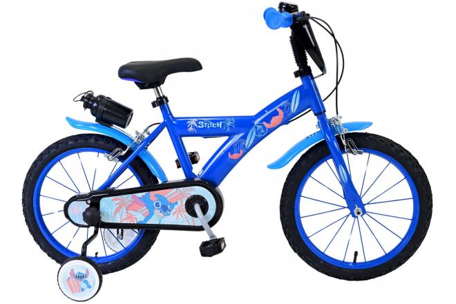 Load image into Gallery viewer, Stitch Stitch Kinderfiets Jongens 16 inch Blauw Twee handremmen
