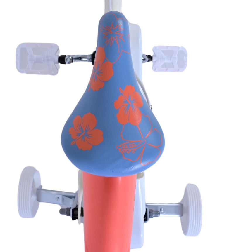 Load image into Gallery viewer, Stitch Stitch Kinderfiets Meisjes 16 inch Crème Koraal Blauw Twee handremmen
