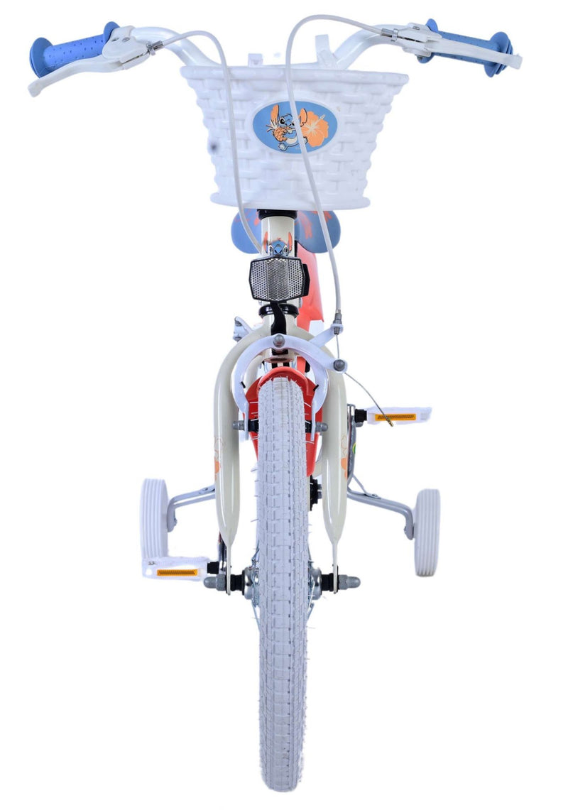 Load image into Gallery viewer, Stitch Stitch Kinderfiets Meisjes 16 inch Crème Koraal Blauw Twee handremmen
