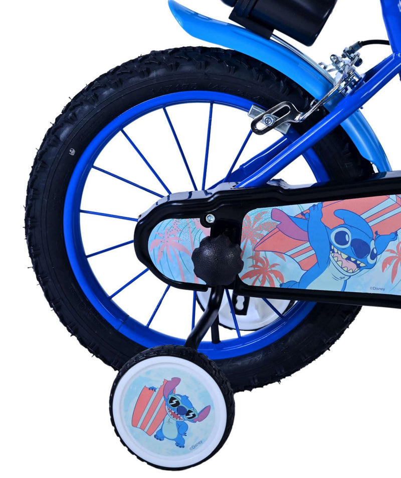 Load image into Gallery viewer, Stitch Stitch Kinderfiets Jongens 14 inch Blauw Twee handremmen
