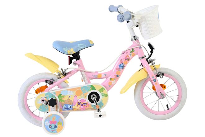 Load image into Gallery viewer, Stich disney stitch kinderfiets - meisjes - 12 inch - twee handremmen - roze
