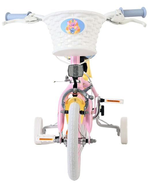 Stich disney stitch kinderfiets - meisjes - 12 inch - twee handremmen - roze