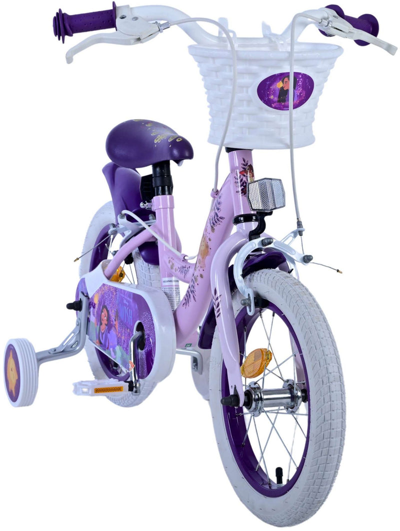 Load image into Gallery viewer, Wish disney kinderfiets - meisjes - 14 inch - paars - twee handremmen
