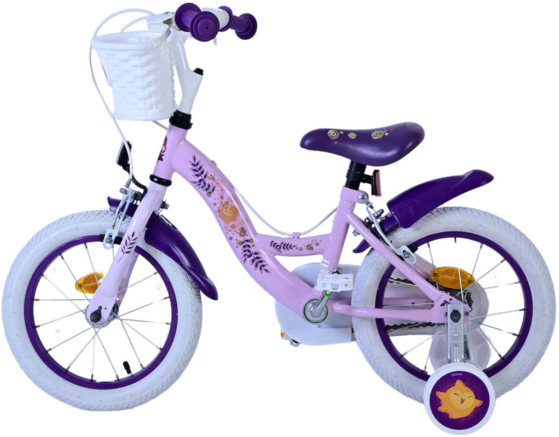 Load image into Gallery viewer, Wish disney kinderfiets - meisjes - 14 inch - paars - twee handremmen

