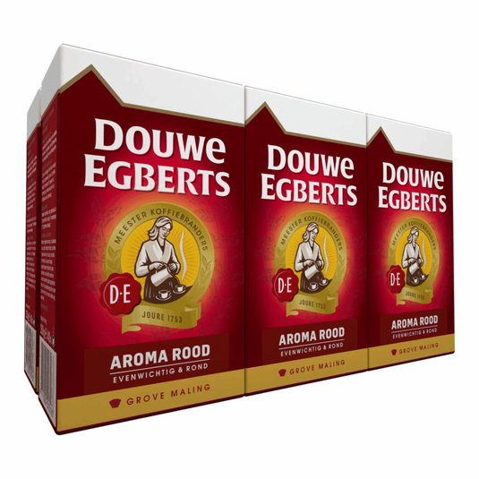 Douwe egberts aroma rood grove maling filterkoffie - 6 x 500 gram
