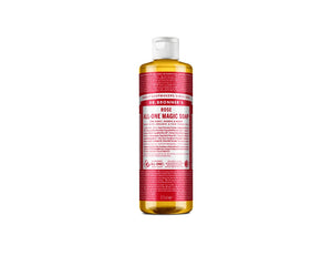 Dr. bronner's vloeibare zeep - pure castile - roos - 475 ml