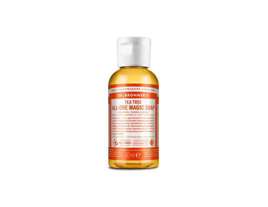 Dr. bronner's vloeibare zeep - pure castile - tea tree - 60 ml