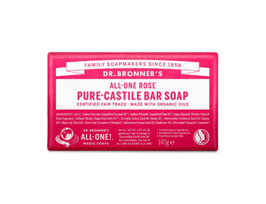 Dr. bronner's zeepblok - pure castile - roos