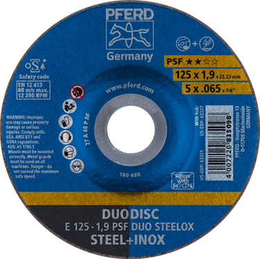 Pferd combischijf 125-1.9 inox duo