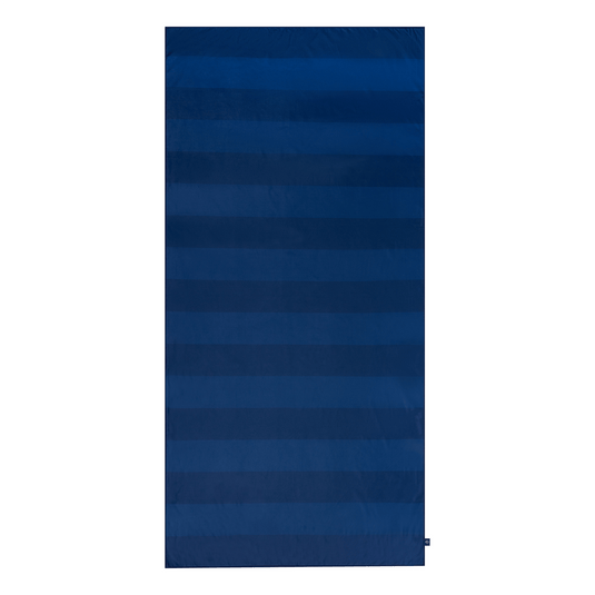 Vibrant stripes | blauwe microvezel handdoek 135 x 65 cm